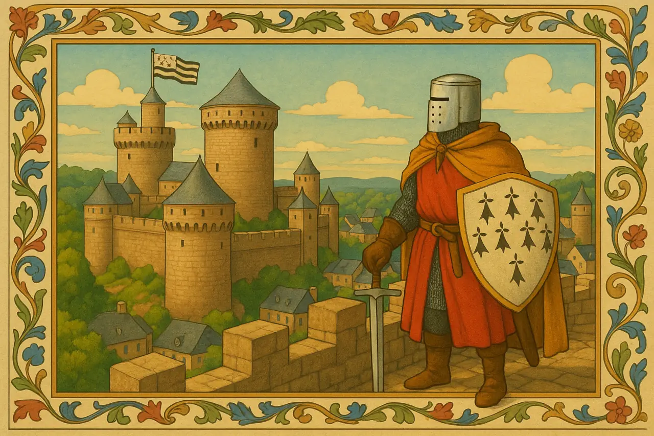 Château médiéval en Bretagne (illustration)